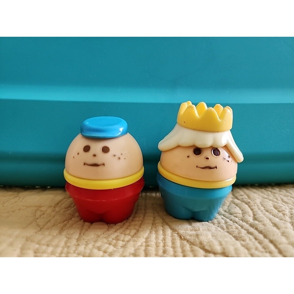 Vintage Little Tikes Toddle Tots Bus Driver Blue Cap Queen Crown Tot Figures